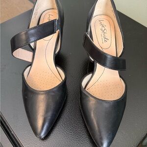 Life Stride Women's Black Strap Heels